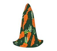 OXKGHHO Happy Carrot Print Long Cape With Hood,Vampire And Halloween Costumes,Perfect For Role Play And Parties