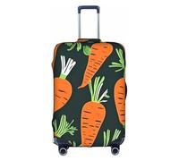 OXKGHHO Happy Carrot Seamless Pattern Print Suitcase Protector With Unique,Fits 18-32 Inch Luggage,For Travel And Business Trips, White, Small