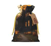 OXKGHHO Happy-Halloween-Day-Trick-Or-Treat Print Gift Bag,Drawstring Pouch Christmas For Small Gifts,For Jewelry And Party Favors