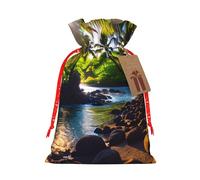 OXKGHHO Hawaii Sunbeams Print Gift Bag,Drawstring Pouch Christmas For Small Gifts,For Jewelry And Party Favors