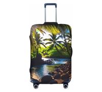 OXKGHHO Hawaii Sunbeams Print Suitcase Protector With Unique,Fits 18-32 Inch Luggage,For Travel And Business Trips, White, L