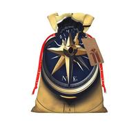 OXKGHHO Law Of The Compass Navigation Print Gift Bag,Drawstring Pouch Christmas For Small Gifts,For Jewelry And Party Favors