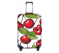 OXKGHHO Lovely Sweet Red Cherry Print Suitcase Protector With Unique,Fits 18-32 Inch Luggage,For Travel And Business Trips, White, XL