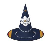 OXKGHHO Mississippi State Flag Print Vintage Witch Hat,Unique Witch Accessories For Women,For Halloween Costumes And Decor