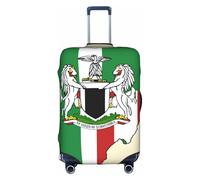 OXKGHHO Nigeria Flag Map With Horse Pattern Print Suitcase Protector With Unique,Fits 18-32 Inch Luggage,For Travel And Business Trips, White, L