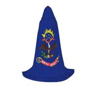 OXKGHHO North Dakota State Flag Print Long Cape With Hood,Vampire And Halloween Costumes,Perfect For Role Play And Parties