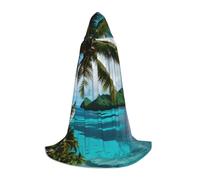 OXKGHHO Norway Islands Print Long Cape With Hood,Vampire And Halloween Costumes,Perfect For Role Play And Parties