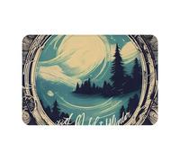 OXKGHHO Not All Who Wander are Lost Print Ultra Thin Door Mat,Indoor Outdoor Entrance Rug,Welcome Mat for Door,Patio Home Decor