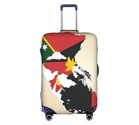 OXKGHHO Papua New Guinea Flag Map Print Suitcase Protector With Unique,Fits 18-32 Inch Luggage,For Travel And Business Trips, White, L