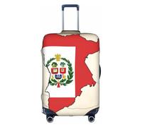 OXKGHHO Peru Flag Map Print Suitcase Protector With Unique,Fits 18-32 Inch Luggage,For Travel And Business Trips, White, M