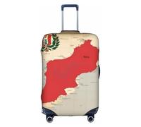 OXKGHHO Peru Position Flag Map Print Suitcase Protector With Unique,Fits 18-32 Inch Luggage,For Travel And Business Trips, White, L