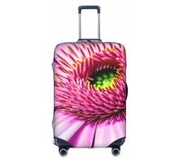 OXKGHHO Pink Flower Tropical Plant Print Suitcase Protector With Unique,Fits 18-32 Inch Luggage,For Travel And Business Trips, White, S