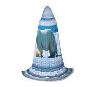 OXKGHHO Polar Bear Ice Print Long Cape With Hood,Vampire And Halloween Costumes,Perfect For Role Play And Parties
