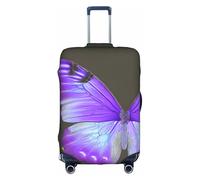 OXKGHHO Purple Butterflies Print Suitcase Protector With Unique,Fits 18-32 Inch Luggage,For Travel And Business Trips, White, XL