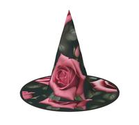 OXKGHHO Rose Skull Eyes Print Vintage Witch Hat,Unique Witch Accessories For Women,For Halloween Costumes And Decor