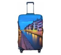 OXKGHHO Spain Water City Print Suitcase Protector With Unique,Fits 18-32 Inch Luggage,For Travel And Business Trips, White, S