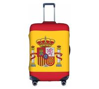 OXKGHHO Spanish Flag Print Suitcase Protector With Unique,Fits 18-32 Inch Luggage,For Travel And Business Trips, White, L