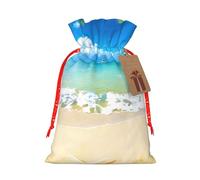 OXKGHHO Starfish Beach Sea Palms Print Gift Bag,Drawstring Pouch Christmas For Small Gifts,For Jewelry And Party Favors