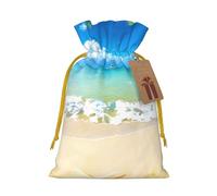 OXKGHHO Starfish Beach Sea Palms Print Gift Bag,Drawstring Pouch Christmas For Small Gifts,For Jewelry And Party Favors