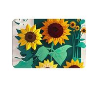 OXKGHHO Sunflower Bee Print Ultra Thin Door Mat,Indoor Outdoor Entrance Rug,Welcome Mat for Door,Patio Home Decor