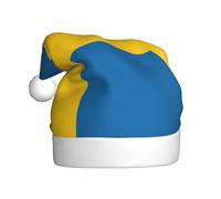 OXKGHHO Swedish Flag Print Unique Santa Hat For Christmas Decorations,For Holiday Parties And Festive Events