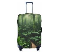 OXKGHHO Tropical Rainforest Print Suitcase Protector With Unique,Fits 18-32 Inch Luggage,For Travel And Business Trips, White, S