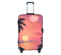 OXKGHHO Tropical Sunset Print Suitcase Protector With Unique,Fits 18-32 Inch Luggage,For Travel And Business Trips, White, L
