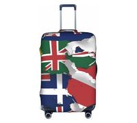 OXKGHHO Turks And Caicos Islands Flag Map Print Suitcase Protector With Unique,Fits 18-32 Inch Luggage,For Travel And Business Trips, White, M