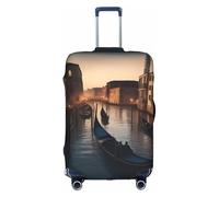 OXKGHHO Venice Night Print Suitcase Protector With Unique,Fits 18-32 Inch Luggage,For Travel And Business Trips, White, M
