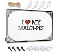 OXKM Backyard Bar Sign I Love My Malti-Pin Tin Sign Things For Boys Room Outdoor Signs And Decor(30X40CM)