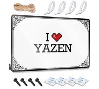 OXKM Backyard Bar Sign I Love Yazen Tin Sign Things For Boys Room Outdoor Signs And Decor(30X40CM)