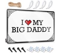 OXKM Bro Cave Sign I Love My Big Daddy Tin Sign Vintage Bar Decor Funny Desk Signs(30X40CM)