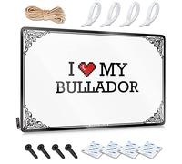 OXKM Bro Cave Sign I Love My Bullador Tin Sign Vintage Bar Decor Funny Desk Signs(20X30CM)