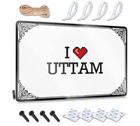 OXKM Cheers Tin Sign I Love Uttam Tin Sign Pool Signs And Decor Outdoor Funny Home Bar Signs(20X30CM)