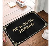 OXKM Designer Outdoor Mat Be A Good Human | Stuff For Your Room - Machine Washable/Geometric Area - Front Door Mat Outside Entrance, Large Front Door & Music(40X60CM)