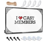 OXKM Desk Signs For Office Funny I Love Cast Members Tin Sign Backyard Bar Decor Things For Boys Room(30X40CM)