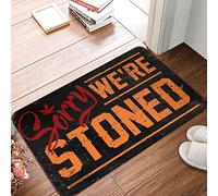 OXKM Doorway Low Profile Runners - Sorry We're Stoned | Plush Bath/Long - Kitchen Rug Non Slip Washable For Door Welcome, Abstract Area(65X90CM)
