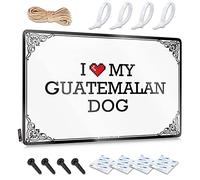 OXKM Funny Garage Tin Sign I Love My Guatemalan Dog Tin Sign Sign For Bedroom Door Funny House Signs(20X30CM)