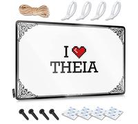 OXKM Funny Garage Tin Sign I Love Theia Tin Sign Bar Accessories Man Cave Beer Decor(30X40CM)