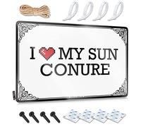 OXKM Funny Signs For Bedroom I Love My Sun Conure Tin Sign Cave Door Sign Man Cave Rules(30X40CM)