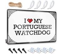 OXKM Funny Tin Signs Vintage I Love My Portuguese Watchdog Tin Sign Beer Signs For Man Cave Cool Signs For Bedroom(20X30CM)