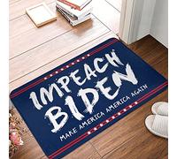 OXKM Kitchen Washable Retro Room Decor Kitchen Mat - Cushion Standing Skin-friendly & Bee Welcome Cozy Feel | Stone Bath/Cool Things For Your Room Boys Impeach Biden-make America(40X60CM)