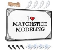 OXKM Metal Signs For Man Cave I Love Matchstick Modeling Tin Sign Backyard Bar Sign Metal Sign Funny(30X40CM)