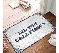 OXKM Resistant Bath Rug Did You Call First - Custom Welcome | Mens/Fluffy Living Room - Microfiber Bath Mat Quick Drying For Cute Kitchen Decor, Boho Bath(50X80CM)