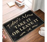 OXKM Shower Inside Shower Bath Non Slip Carpet - Today's Menu Take It Or Leave It | Colorful/Antislip Bath - Funny Door Mats For Outside Entry For Lake House Decorations, Fur(50X80CM)