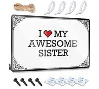 OXKM Sign Decor I Love My Awesome Sister Tin Sign Men Decor Tinsign Decor(30X40CM)