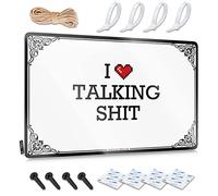 OXKM Small Metal Tin I Love Talking Shit Tin Sign Man Cave Sign Metal Sign Bar Mirrors For Man Cave(20X30CM)