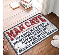 OXKM Thin Bath Outdoor Mat | Water Absorbing Bath Fine Fibers & Bath Non Slip Soft Surface Man Cave Rules/Cherry Bathroom/Welcome Mats For Front Door Funny(40X60CM)