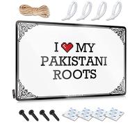 OXKM Vintage Tin Signs Funny I Love My Pakistani Roots Tin Sign Man Cave Wall Decor Man Cave Signs For Men(30X40CM)