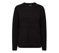 OXMO by OXMilla Women's Fine Knit Pullover Crew Neck, Black (200451), L
